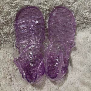 Purple jelly sandals